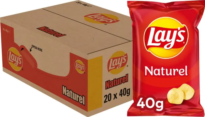 CHIPS LAYS ZOUT/NATUREL 40(20)
