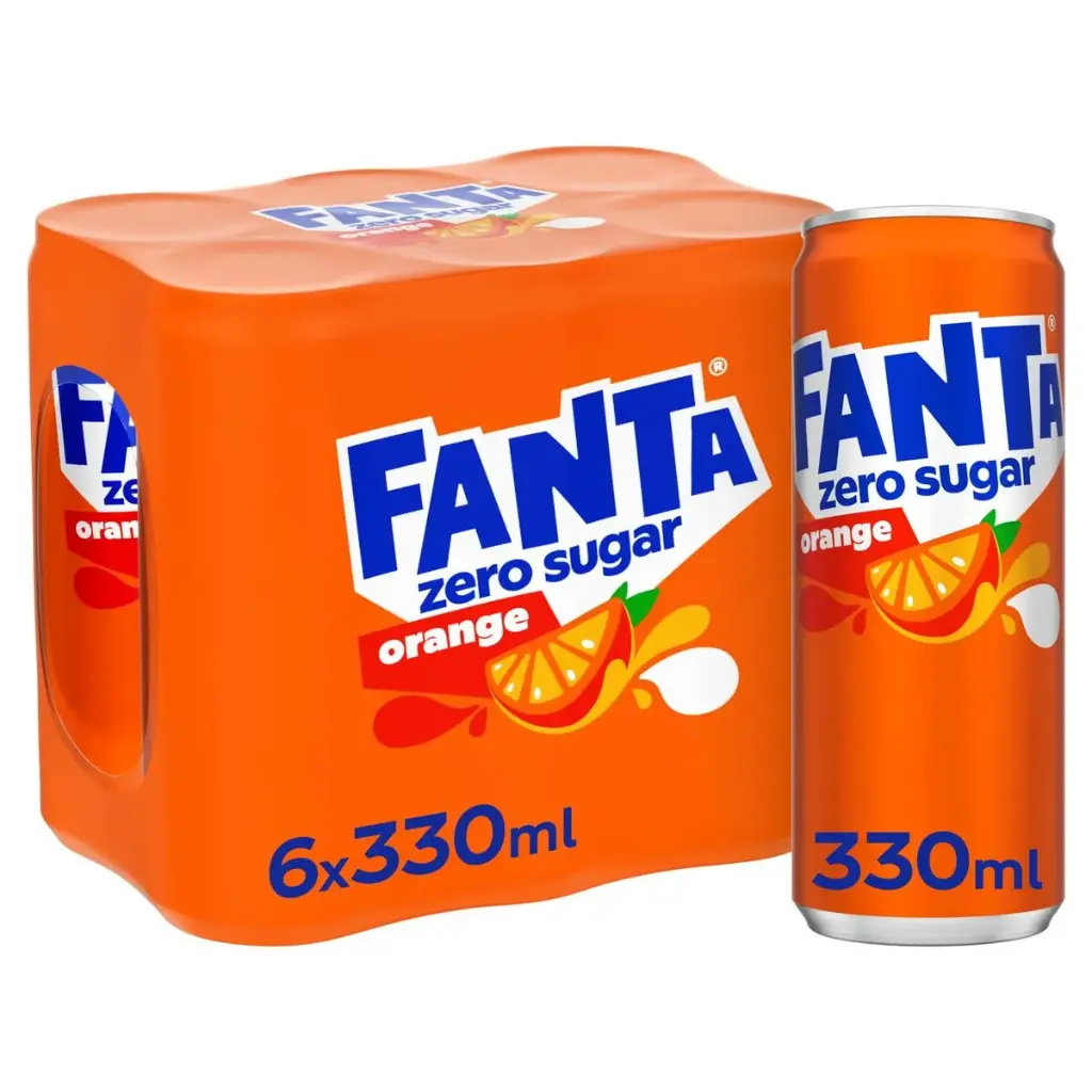 FANTA ORANGE ZERO 0.33 CANS (6