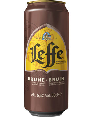 LEFFE BRUIN CANS 0.5