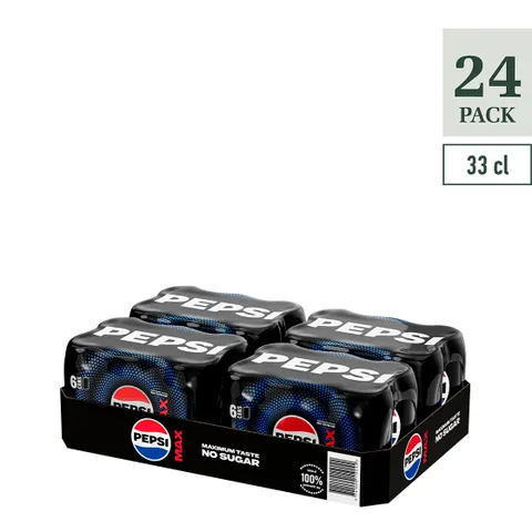 [21192] PEPSI MAX CANS 0.33 (4X6)SLEEK