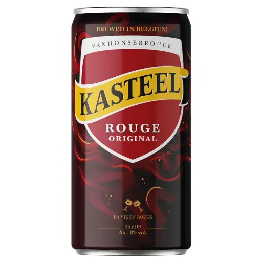 [10841_S] KASTEELBIER ROUGE CANS 0.25