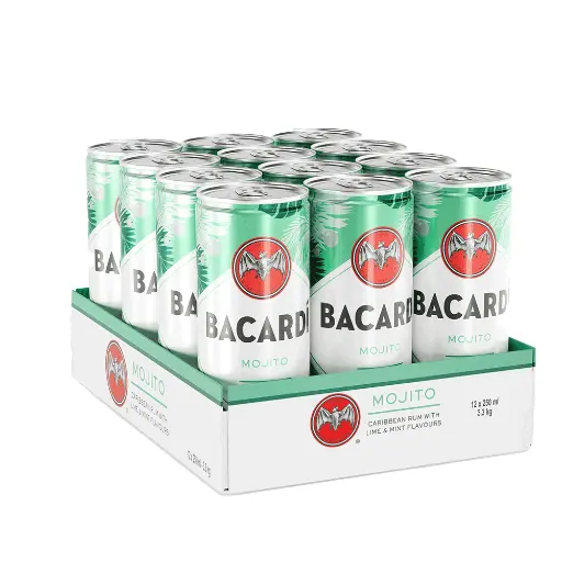 [33124] BACARDI MOJITO CANS 0.25 (12)
